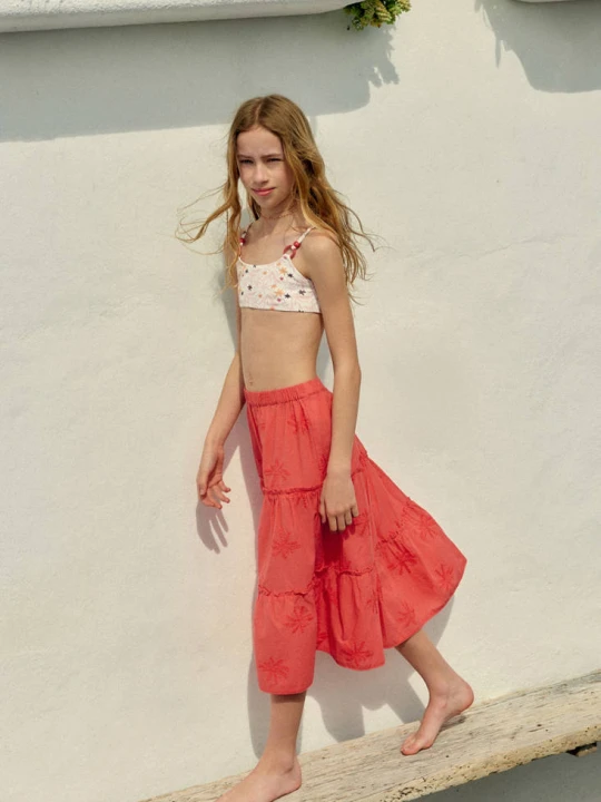 Zdjęcie produktu Bikini ze wzorem w kwiaty biały - Dzieci - lata - MANGO KIDS