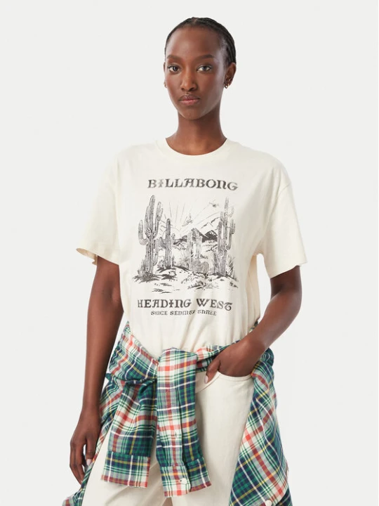 Zdjęcie produktu Billabong T-Shirt EBJZT00646 Kremowy Regular Fit