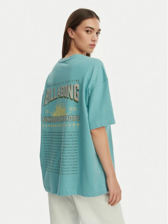 Zdjęcie produktu Billabong T-Shirt Reach For Sunshine EBJZT00478 Turkusowy Loose Fit