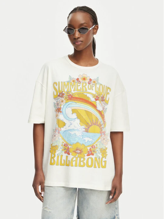 Zdjęcie produktu Billabong T-Shirt Summer Of Love EBJZT00592 Biały Loose Fit