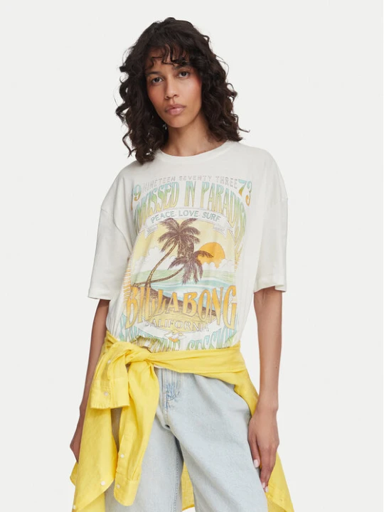 Zdjęcie produktu Billabong T-Shirt Sunset Mindset EBJZT00462 Kremowy Regular Fit