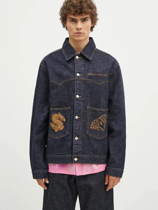 Zdjęcie produktu Billionaire Boys Club kurtka jeansowa Diamonds & Dollars Selvedge Denim granatowy