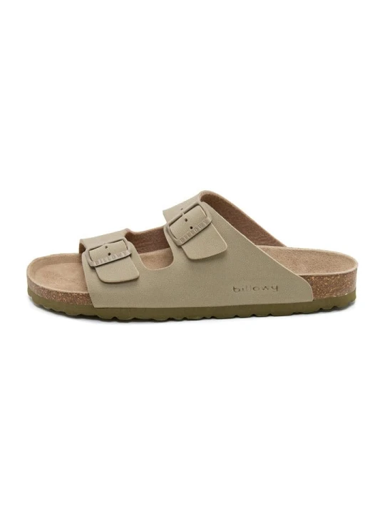Zdjęcie produktu billowy Klapki w kolorze khaki rozmiar: 41