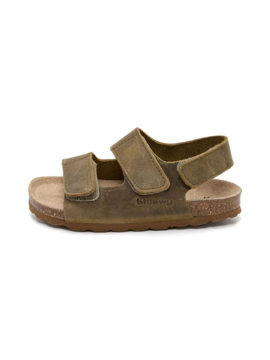 Zdjęcie produktu billowy Skórzane sandały w kolorze khaki rozmiar: 28