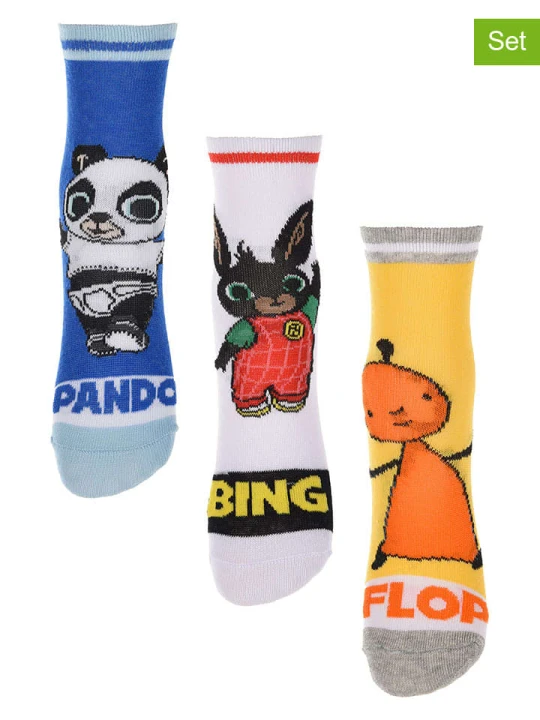 Zdjęcie produktu Bing Skarpety (3 pary) "Bing" ze wzorem rozmiar: 19-22