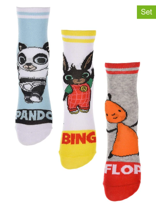 Zdjęcie produktu Bing Skarpety (3 pary) "Bing" ze wzorem rozmiar: 19-22