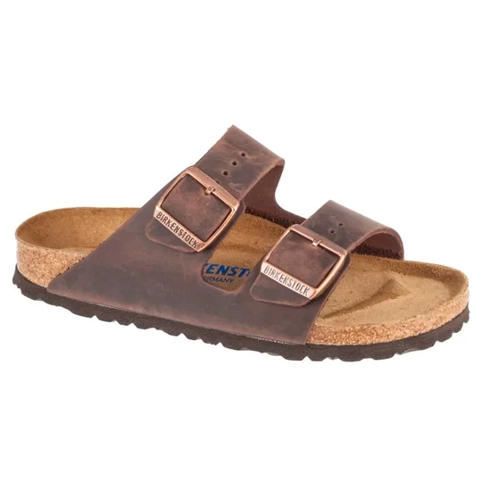 Zdjęcie produktu Birkenstock Arizona SFB LEOI 452763, Damskie, Brązowe, klapki, Skóra olejowana, rozmiar: 36
