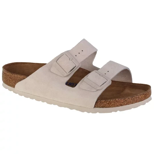 Zdjęcie produktu Birkenstock Arizona SFB VL 1024554, Unisex, Białe, klapki, skóra zamszowa, rozmiar: 46