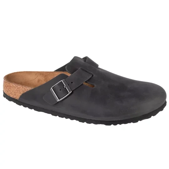 Zdjęcie produktu Birkenstock Boston LEOI 59463, Unisex, Czarne, klapki, nubuk, rozmiar: 47