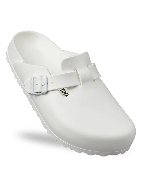 Zdjęcie produktu Birkenstock Chodaki "Boston" w kolorze białym rozmiar: 38