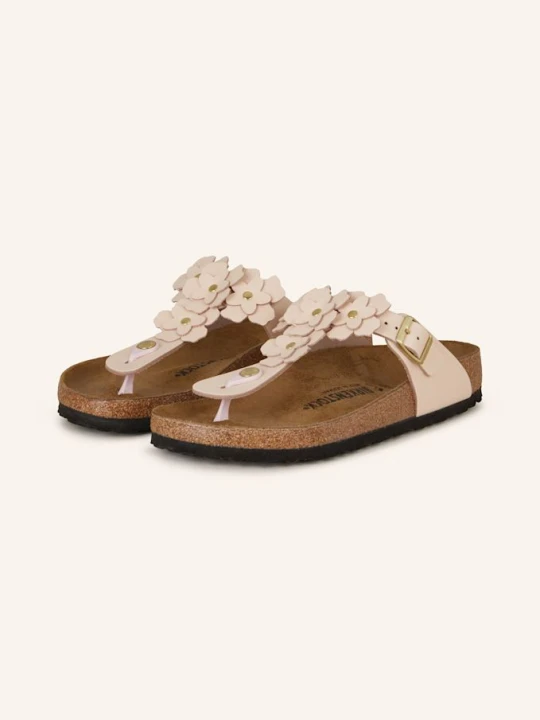 Zdjęcie produktu Birkenstock Japonki Gizeh Flowers Le rosa JASNORÓŻOWY