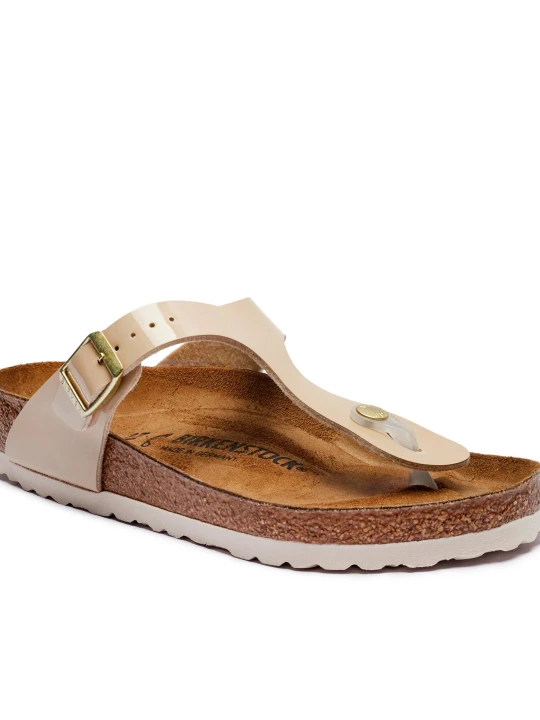 Zdjęcie produktu Birkenstock Japonki Gizeh | regular | z dodatkiem skóry beżowy