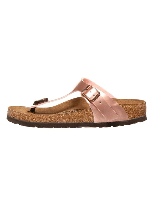 Zdjęcie produktu Birkenstock Japonki "Gizeh" w kolorze różowozłotym rozmiar: 39