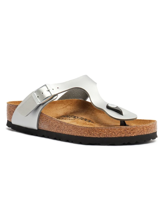 Zdjęcie produktu Birkenstock Japonki Gizeh | z dodatkiem skóry | regular fit srebrny