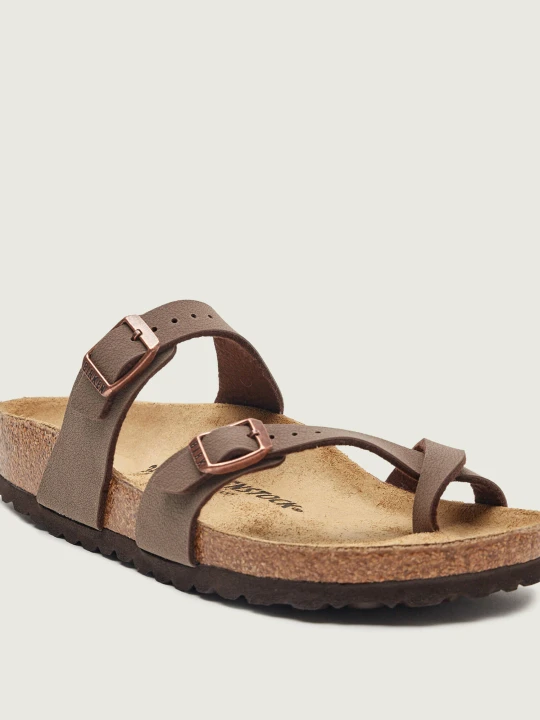Zdjęcie produktu Birkenstock Japonki Mayari | narrow fit | z dodatkiem skóry brązowy