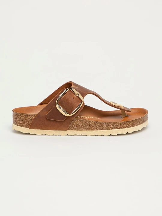 Zdjęcie produktu Birkenstock japonki skórzane Gizeh Big Buckle brązowy