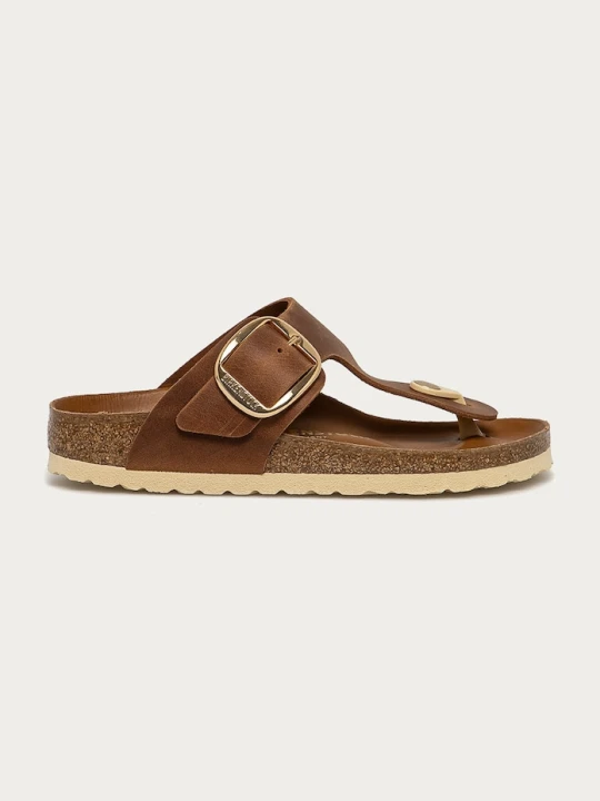Zdjęcie produktu Birkenstock japonki skórzane Gizeh Big Buckle brązowy