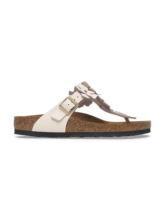 Zdjęcie produktu Birkenstock japonki skórzane Gizeh Flowers różowy