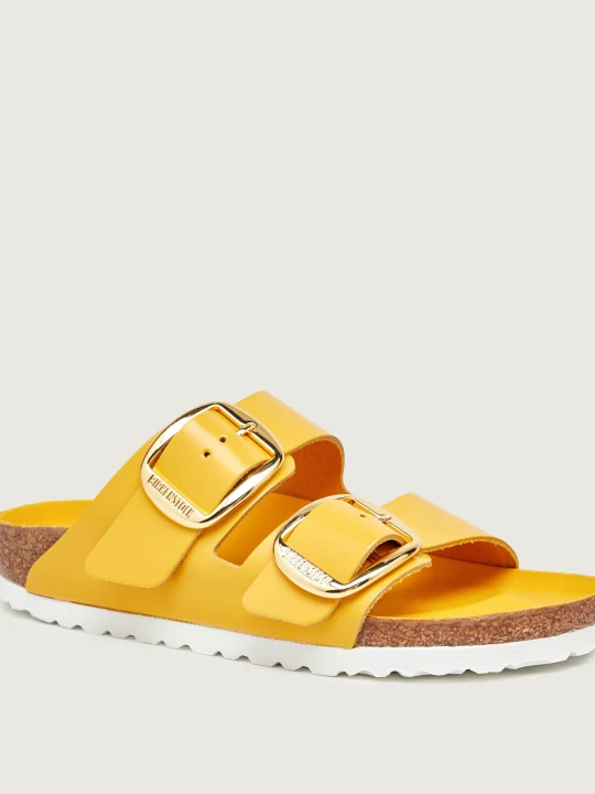 Zdjęcie produktu Birkenstock Klapki Arizona BB LENA | narrow fit | z dodatkiem skóry musztardowy