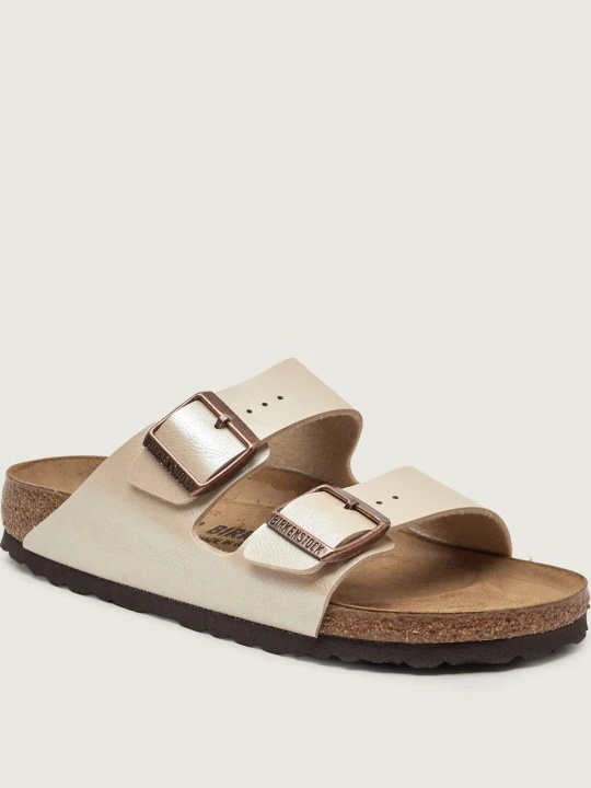 Zdjęcie produktu Birkenstock Klapki Arizona BF | Narrow fit | z dodatkiem skóry kremowy