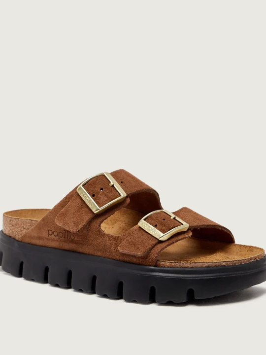 Zdjęcie produktu Birkenstock Klapki Arizona Chunky | Birkenstock x Papillio | narrow fit | zamsz brązowy