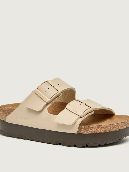 Zdjęcie produktu Birkenstock Klapki Arizona Flex Platform | Birkenstock x Papillio | narrow fit piaskowy