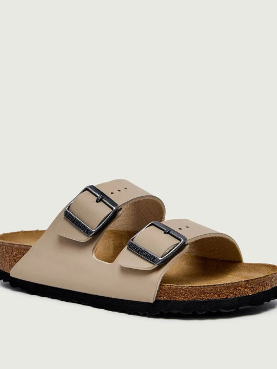 Zdjęcie produktu Birkenstock Klapki Arizona | narrow fit | z dodatkiem skóry beżowy