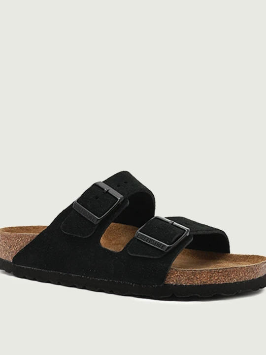 Zdjęcie produktu Birkenstock Klapki Arizona SFB VL | narrow fit soft footbed | zamsz czarny