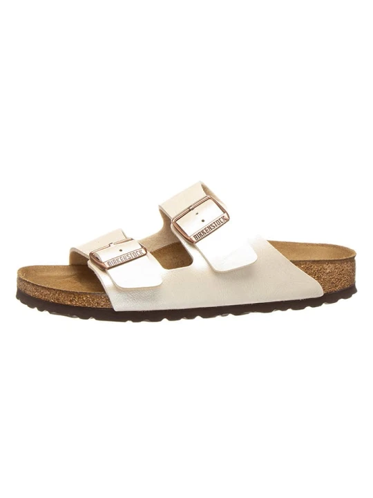 Zdjęcie produktu Birkenstock Klapki "Arizona" w kolorze kremowym rozmiar: 41