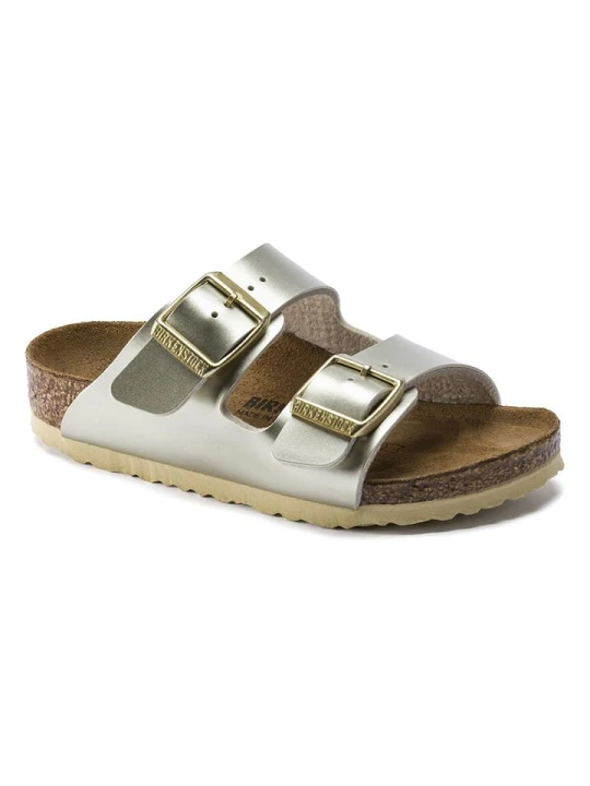 Zdjęcie produktu Birkenstock Klapki "Arizona" w kolorze złotym rozmiar: 37