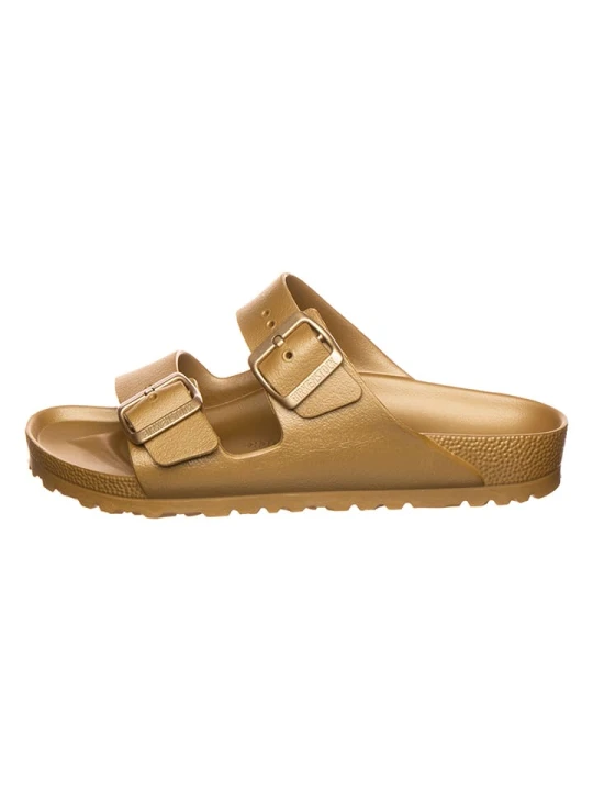 Zdjęcie produktu Birkenstock Klapki "Arizona" w kolorze złotym rozmiar: 36