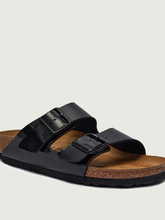 Zdjęcie produktu Birkenstock Klapki Arizona | z dodatkiem skóry | narrow fit czarny