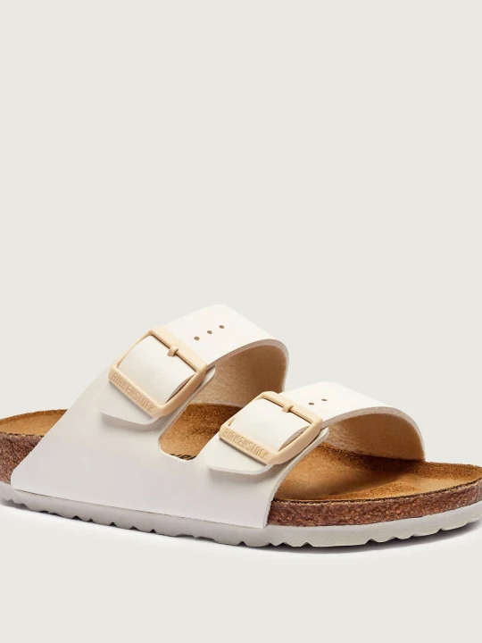 Zdjęcie produktu Birkenstock Klapki Arizona | z dodatkiem skóry | narrow fit ecru