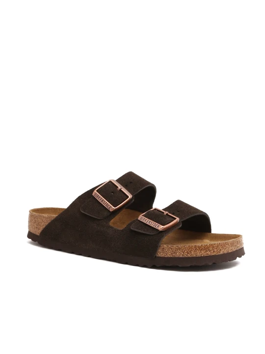 Zdjęcie produktu Birkenstock Klapki Arizona | zamsz | narrow fit brązowy