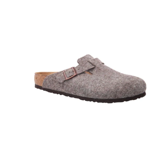 Zdjęcie produktu Birkenstock Mule Boston | z dodatkiem skóry | regular fit brązowy