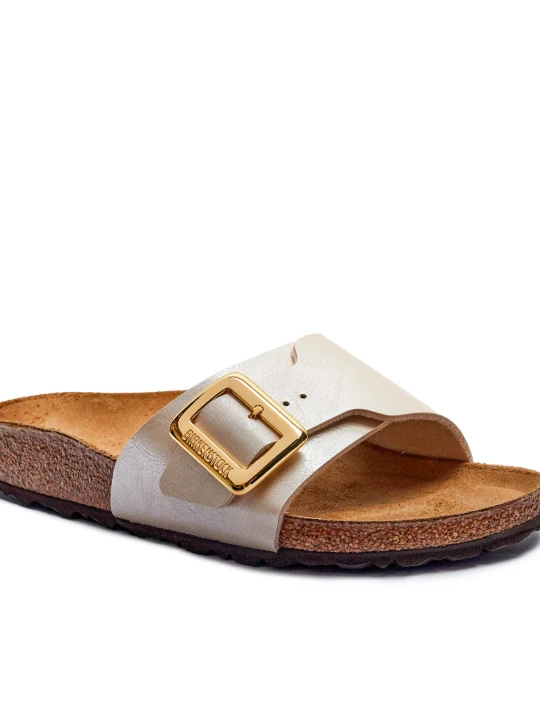 Zdjęcie produktu Birkenstock Klapki Catalina | narrow fit | z dodatkiem skóry beżowy