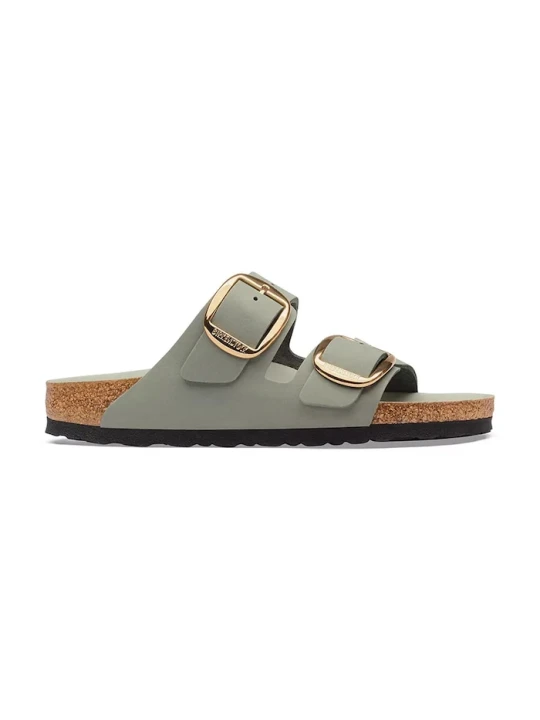 Zdjęcie produktu Birkenstock klapki damskie skórzane Arizona Big Buckle Oiled Leather zielony