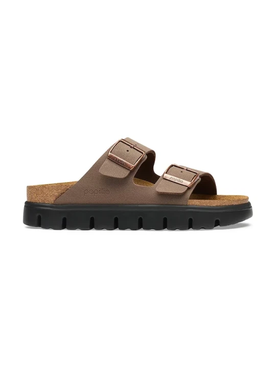Zdjęcie produktu Birkenstock klapki damskie x Papillio Arizona Chunky Birkibuc brązowy