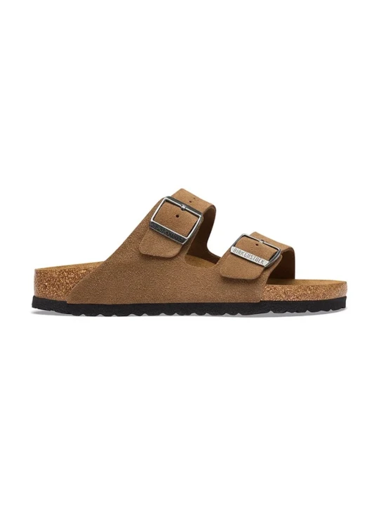 Zdjęcie produktu Birkenstock klapki damskie zamszowe Arizona Suede Leather brązowy