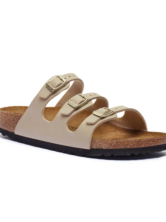 Zdjęcie produktu Birkenstock Klapki Florida BF | narrow fit | z dodatkiem skóry beżowy