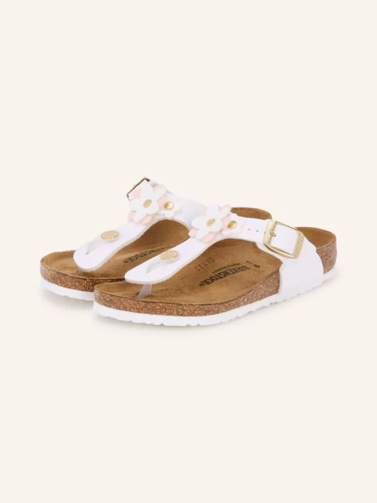 Zdjęcie produktu Birkenstock Klapki Gizeh Flowers Z Nitami weiss biały