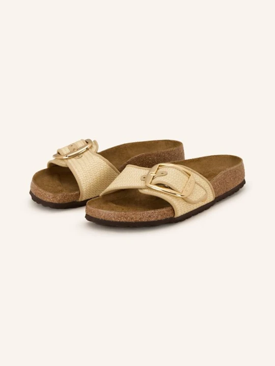 Zdjęcie produktu Birkenstock Klapki Madrid Big Buckle Raffia beige ECRU
