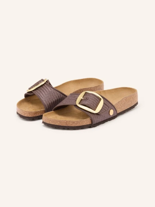 Zdjęcie produktu Birkenstock Klapki Madrid Big Buckle Raffia braun CIEMNOBRĄZOWY