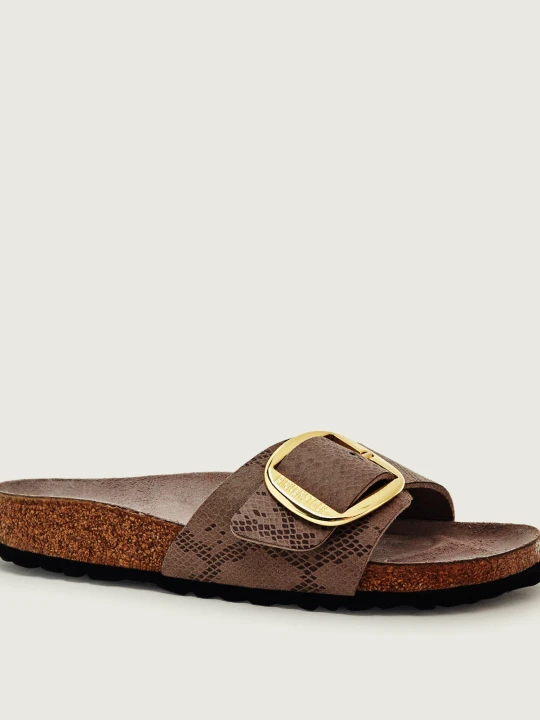 Zdjęcie produktu Birkenstock Klapki Madrid Big Buckle | z dodatkiem skóry | narrow fit beżowy