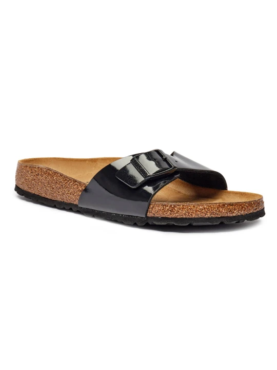 Zdjęcie produktu Birkenstock Klapki Madrid | narrow fit | z dodatkiem skóry czarny