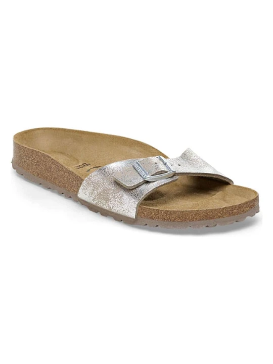 Zdjęcie produktu Birkenstock Klapki "Madrid" w kolorze srebrnym rozmiar: 36