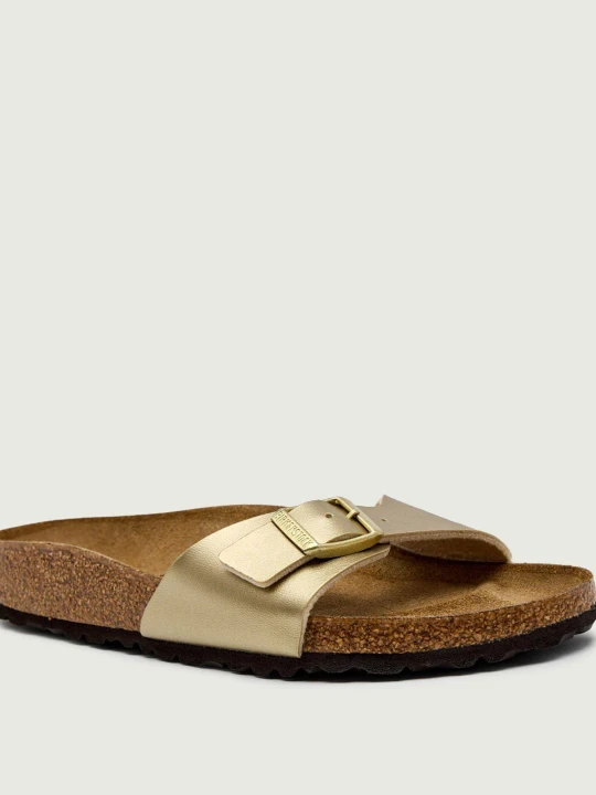 Zdjęcie produktu Birkenstock Klapki Madrid | z dodatkiem skóry | narrow fit złoty