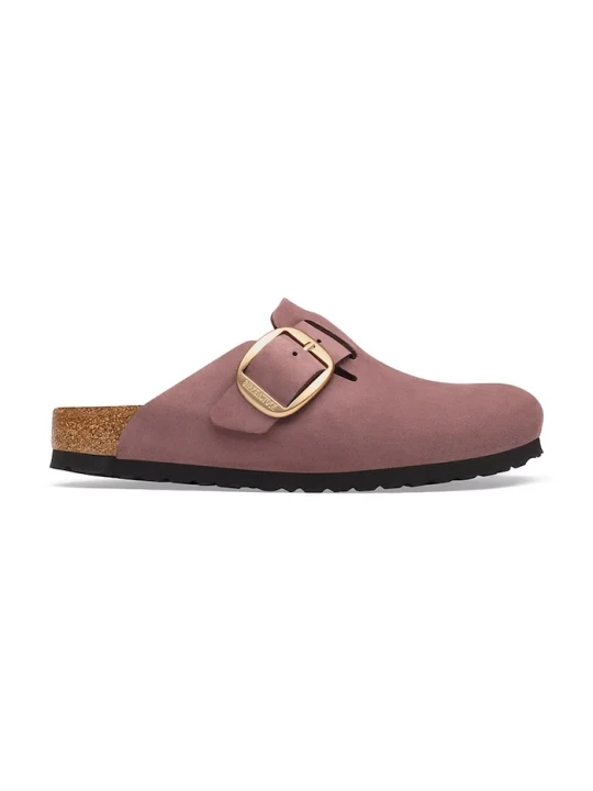Zdjęcie produktu Birkenstock klapki mules damskie nubukowe Boston Big Buckle Nubuck Leather różowy