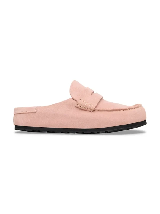 Zdjęcie produktu Birkenstock klapki mules damskie nubukowe Naples różowy