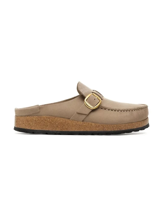 Zdjęcie produktu Birkenstock klapki mules damskie zamszowe Buckley beżowy
